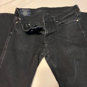 A&F Langdon Skinny Stretch Black Jeans